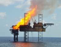 Oil Rig Fire