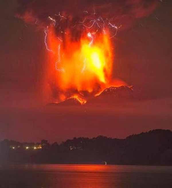 Calbuco volcano eruption.