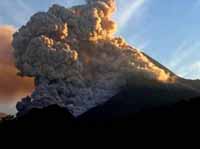 Mount Merapi. Eruption 2010.