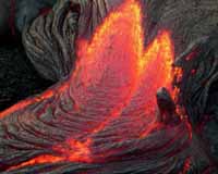 Mount Merapi. Eruption 2010. Lava.