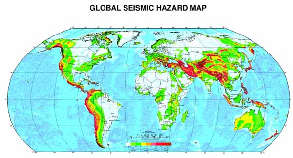 Global Seismic Hazard map.