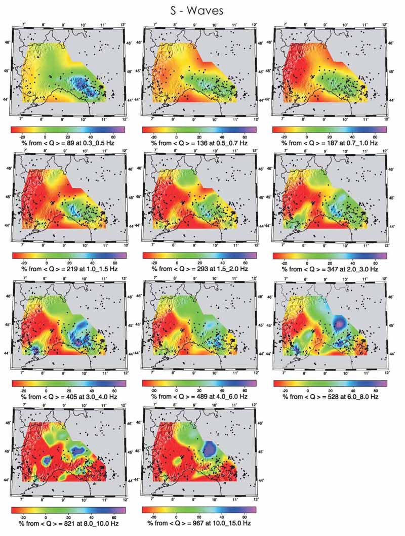 2D Direct S-Wave Attenuation Tomography in Northern Italy.